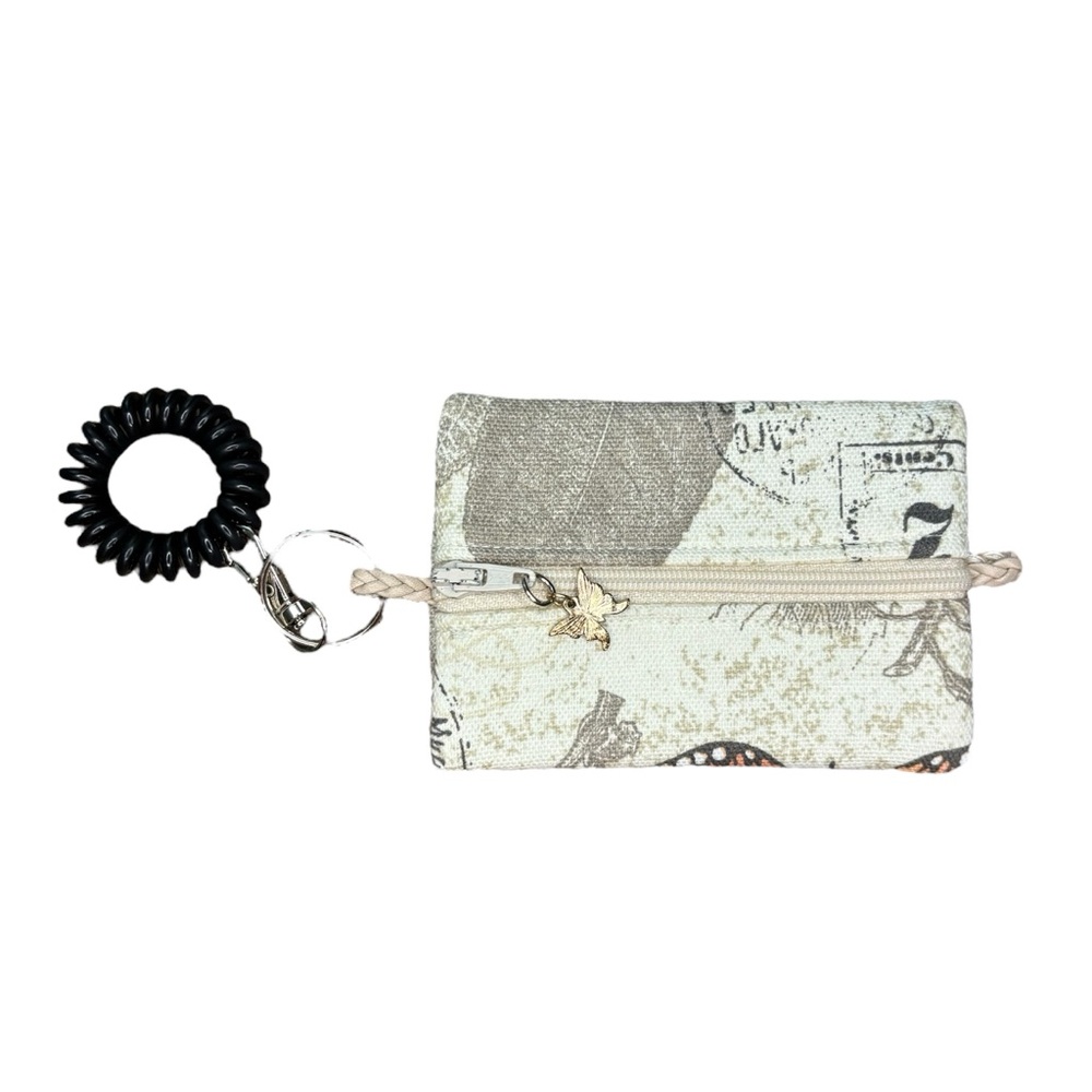Handmade Keychain Cardholder Wallet Wristlet Butterfly Detail
